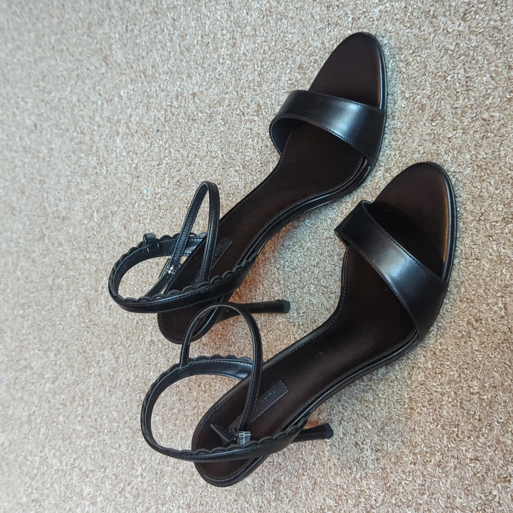 Charles and Keith Black Scallop Shoes